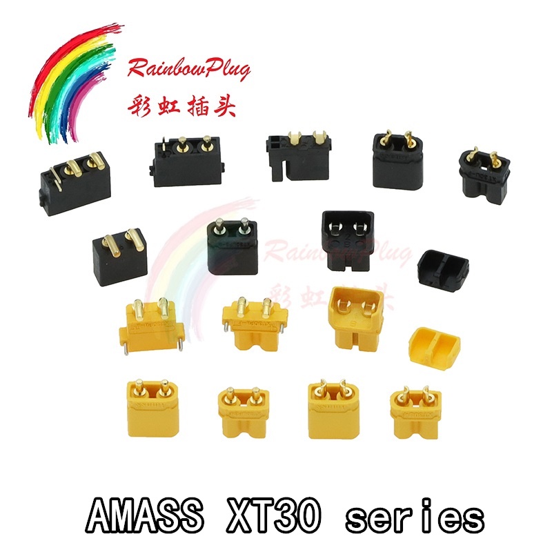 Amass XT30 Series XT30U XT30UPB XT30ULW XT30PW XT30 (2+2) XT30I ปลั๊กเคลือบทองชายหญิงแบตเตอรี่เชื่อม