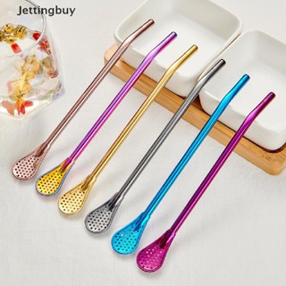 [Jettingbuy] ใหม่ พร้อมส่ง ช้อนคนกาแฟ ชา แบบสเตนเลส ใช้ซ้ําได้