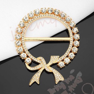 JEREMY1 Geometric Brooch Women Gift Shawl Clip Scarf Buckle Pearl Elegant Fashion Round Square Fashion  Jewelry Scarf Ring