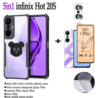 5in1 เคสโทรศัพท์อะคริลิคใส แบบนิ่ม กันกระแทก สําหรับ INFINIX HOT 20 5G INFINIX HOT20S