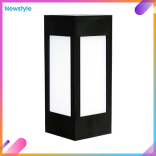 ❀Newstyle❀ เสารั้ว 8LED โคมไฟภูมิทัศน์พลังงานแสงอาทิตย์แบบสี่เหลี่ยมสำหรับทางเดิน (วอร์มไวท์)