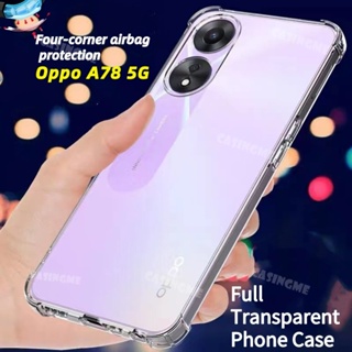 เคสซิลิโคนใส กันกระแทก สําหรับ Oppo A78 5G Oppo A78 A17 A17K A58 A77 OppoA78 A 78 58 78A 5G 4G