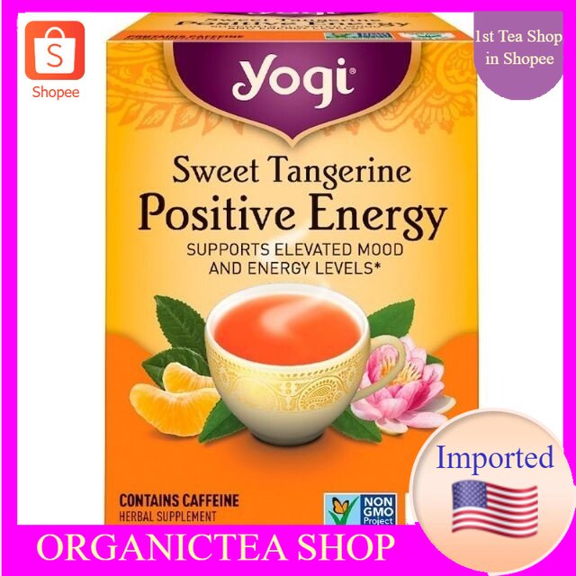 Yogi Tea, Positive Energy, Sweet Tangerine, 16Tea Bags ชาโยคี ชาเพิ่มพลังงาน ชาสมุนไพร