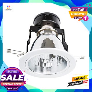 Downlight โคมดาวน์ไลท์หน้ากลม 4 นิ้ว 1xE27 BEC รุ่น HDL4/W สีขาวRound Downlight 4 inches 1xE27 BEC Model HDL4/W White