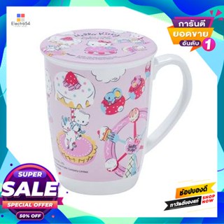 Cup ชุดถ้วยเมลามีนมีหูพร้อมฝา คิตตี้ มายเดย์ Superware รุ่น Cl 352-3 สีขาว - ชมพูmelamine Cup Set With Lid Kitty My Day