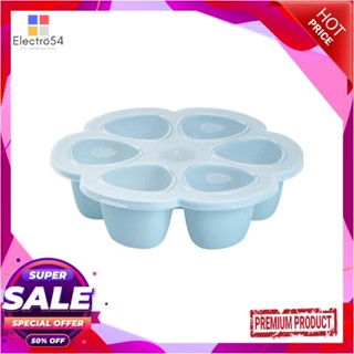 COMPARTMENT ถาดหลุม 6 ช่อง PP/ซิลิโคน 90ml BEABA สีฟ้าCOMPARTMENT TRAY PP/SILICONE 6-COMPARTMENT 90ML BEABA BLUE