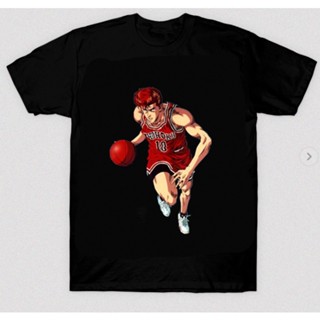 2020 เสื้อยืดผ้าฝ้ายคอกลมแขนสั้นพิมพ์ลาย Manga Slam Dunk สําหรับผู้ชาย sale_09