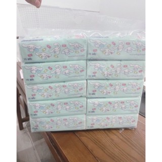 ทิชชู่แบบยาว(ยกเเพ๊ค10ห่อ)Greenair Tissue ลายลิขสิทธิ์แท้ 100% Sanrio หนา 3 ชั้น (1 ห่อ/ 70 แผ่น)