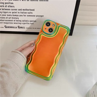 เคสโทรศัพท์มือถือ ไล่โทนสีเขียวส้ม สําหรับ iPhone 14proamx 14pro XS max 13proamx 11 11 pro 11 pro max 12 12 12 pro 12 pro max