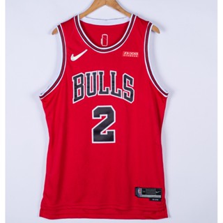 ขายดี ครบรอบ 75 ปี 2022 NBA Chicago Bulls สําหรับผู้ชาย #2 เสื้อกีฬาบาสเก็ตบอล ปักลาย Lonzo Ball MMchoc04BCcmge63 สีแดง