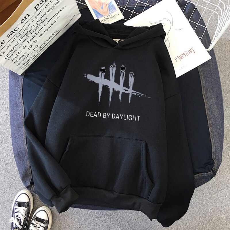 เสื้อฮู้ดแฟชั่น Hip Hop Harajuku Dead By Daylight สําหรับผู้ชายและผู้หญิง