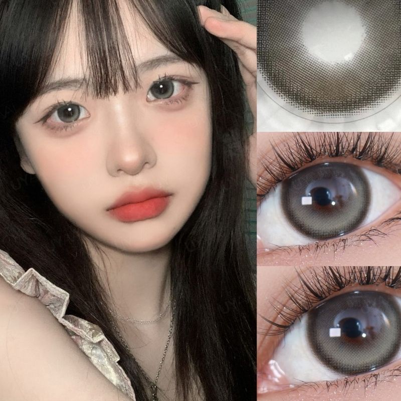 {เกรด -0.75~-5.00} UYAAI x FRESHLADY คอนแทคเลนส์ สีเทา K4 คอนแทคเลนส์สายตาปกติ 14.5 มม. 2 ชิ้น ต่อคู