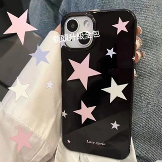 สีดำ Y2k เคสป้องกันโทรศัพท์มือถือ ลายดาว มิลเลนเนียม กันกระแทก เคสไอโฟน สําหรับ Apple iPhone14 Plus XsMax XR 11 12 Pro 13 เคส ไอ โฟน  เคส โทรศัพท์ กรณี น่ารัก สวย ความงาม