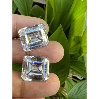 เพชร CZ รัสเซีย ขนาด 16X14 มม หนัก 24 กะรัต (1 เม็ด) สีขาว BRILLIANT WHITE DIAMOND พลอย AAA GRADE (1PCS) AMERICAN CUBIC