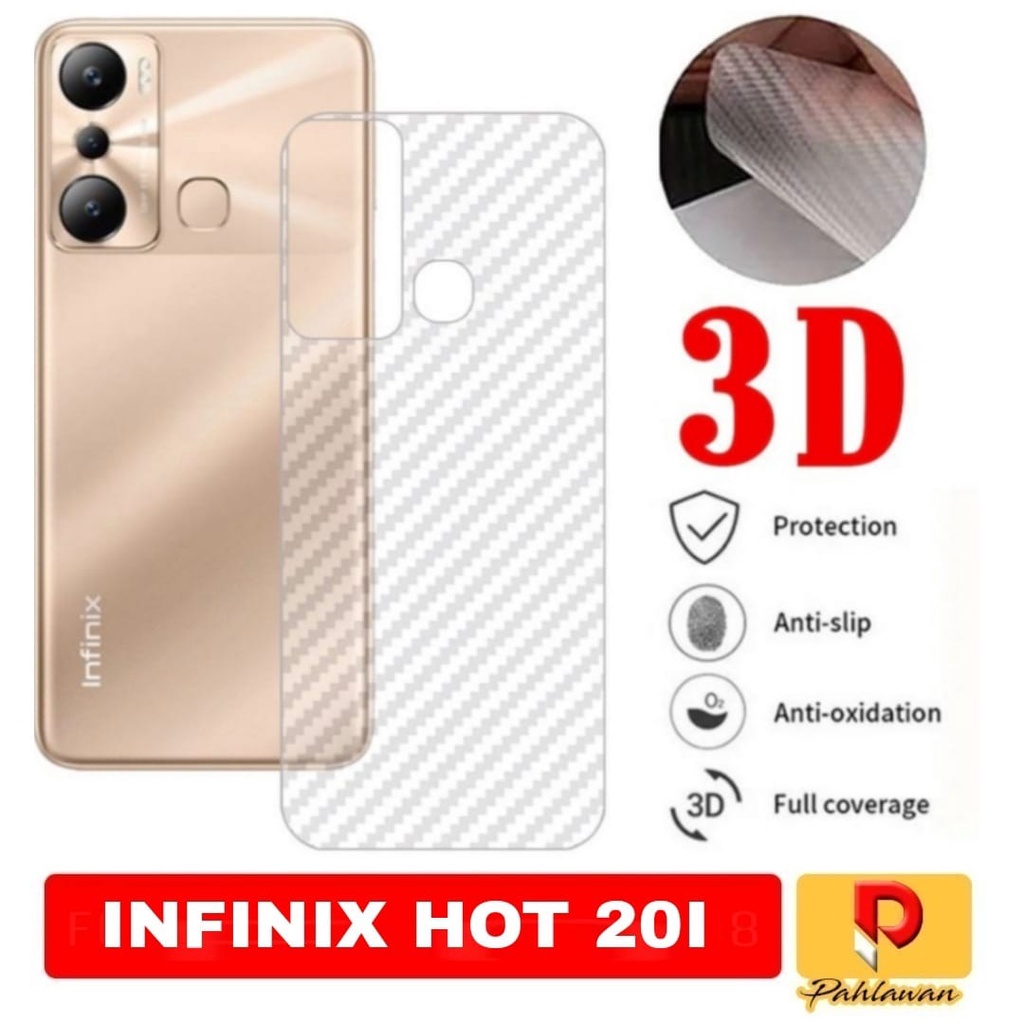 Garskin Carbon INFINIX HOT 20I 2023 ป้องกันรอยขีดข่วนด้านหลัง - INFINIX HOT 20I