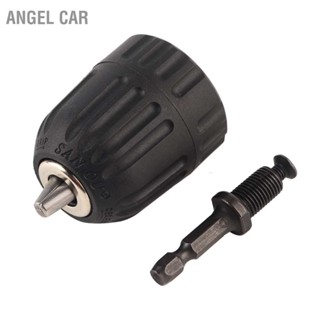 Angel Car 3/8`24UNF 0.8`10 มม. Keyless Drill Bit Chuck คลิปหนีบก้านอะแดปเตอร์ Hex Shank