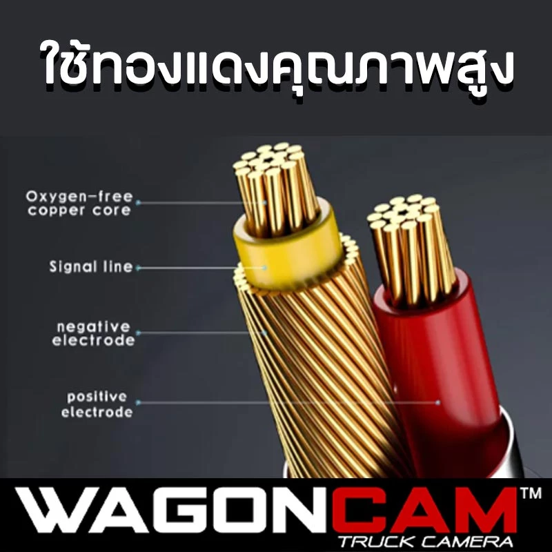 WAGONCAM สายสัญญาณ 4 Pin กล้องติดรถบรรทุก สายกล้องถอยหลัง Aviation Cable thumbnail 6