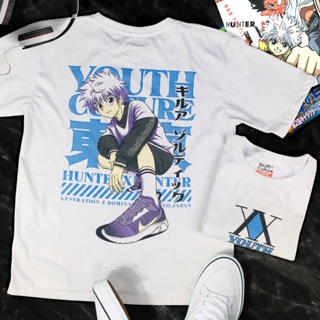 【hot sale】วัฒนธรรมเยาวชน® เสื้อยืด พิมพ์ลายอนิเมะ KILLUA Streetwear HUNTERXHUNTER พรีเมี่ยม สําหรับผู้ชาย และผู้หญ_02