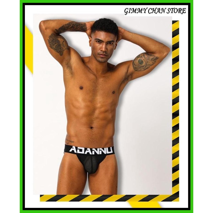 EXCLUSIVE MENS JOCKSTRAP ADANNU MEN JOCKSTRAP กางเกงชั้นในชาย - สีดํา AD139K