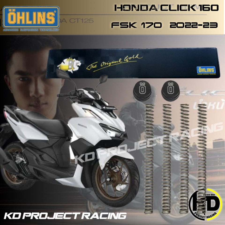 Ohlins FSK170 สปริงโช๊คหน้า Honda Click 160 /2022-23