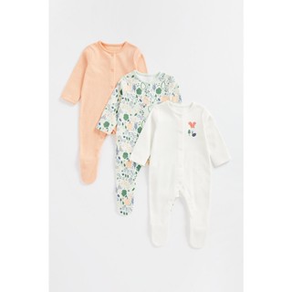 Mothercare Woodland Sleepsuits - 3 Pack CD327 ชุดสลีพสูทเด็ก