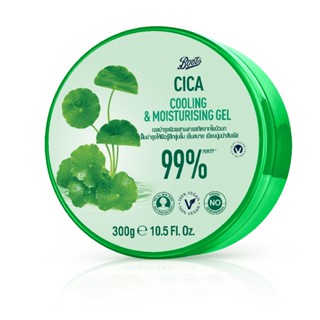 Boots Cica Cooling &amp; Moisturising Gel 300G บู๊ทส์ ซิก้า คูลลิ่ง แอนด์ มอยเจอร์ไรซิ่ง เจล 300 กรัม