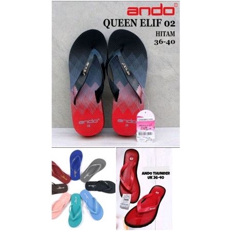 ANDO NICE ANDO THUNDER ANDO QUEEN ELIF รองเท้าแตะผู้หญิง/รองเท้าแตะพนังผู้หญิง ANDO