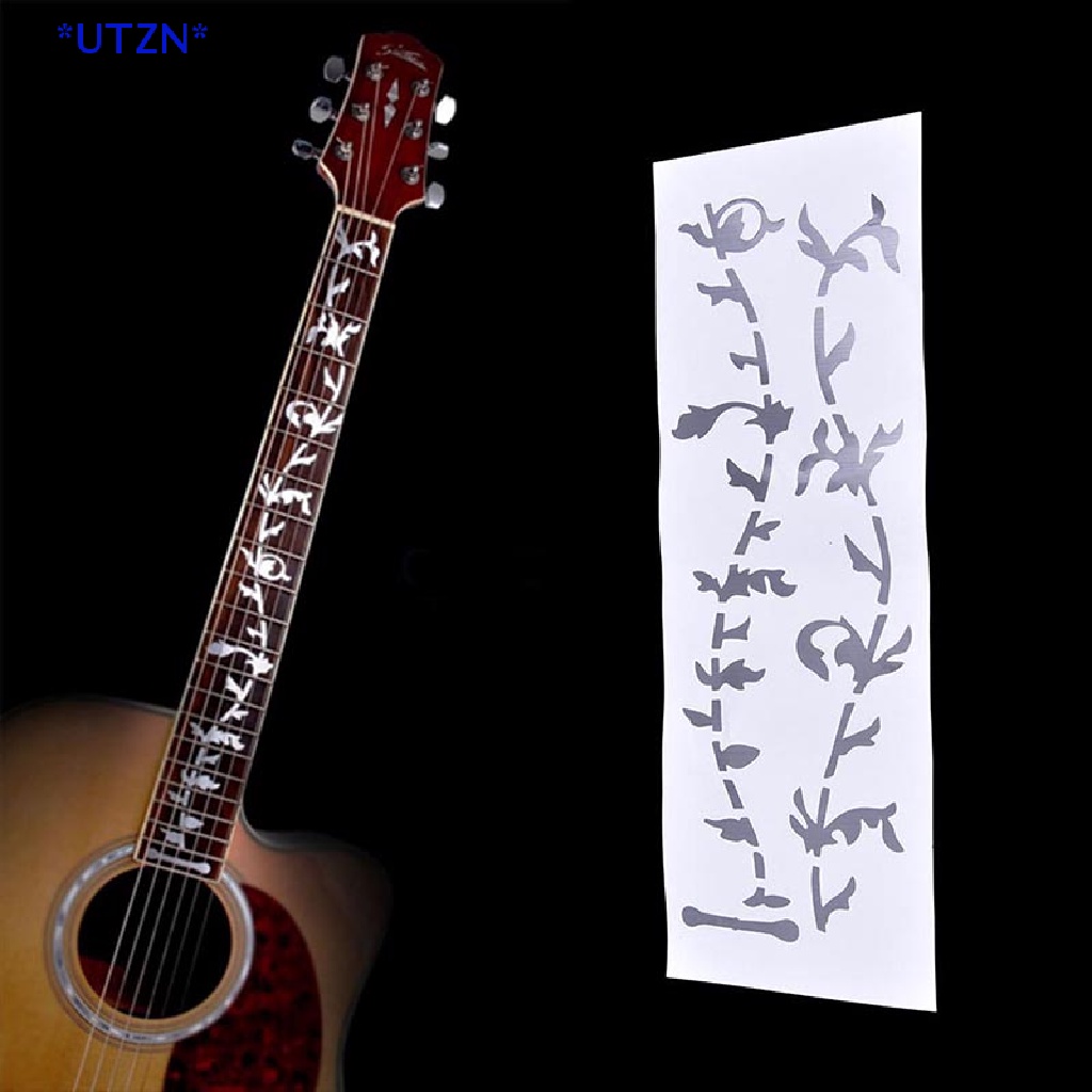 Utzn> ใหม่ สติกเกอร์อินเลย์ สีเงิน สําหรับติดเฟรตกีตาร์ เบส DIY 1 ชิ้น