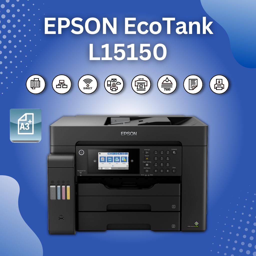 Printer Epson Eco Ink Tank L15150 A3 Wi-Fi Duplex All-in-One
