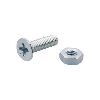 MACHINE สกรูเกลียวมิลน็อต JF DEXZON 4X15 มม. 25 ตัวMACHINE SCREW WITH NUT JF DEXZON 4X15MM 25PCS