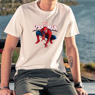 XS-8XL,new in stock,Fashion Men/Women Short sleeve Roung neck Marvel Spiderman T-shirt 3 Colors Black &amp; White &amp; Gra_02