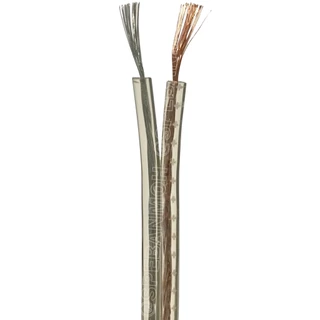 [ 60 เมตร ] LASER F-20 สายลำโพงใส F20 Speaker Cable ต่อลำโพง Twins Cable สายไฟคู่ ทองแดงแท้ 2C x 0.5 sq.mm ทองแดงแท้ ...
