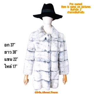 เสื้อกันหนาวเฟอร์ขนสัตว์แท้ ขนกระต่าย