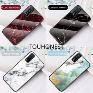 เคส Vivo S15 Pro เคส Vivo Y02S เคส Vivo Y22 เคส Vivo Y22S Case Vivo Y35 Case Vivo Y55 Case Vivo V25 Pro Cover Vivo Y20 Casing Luxury Marble Grain Hard Tempered Glass Protective Back Cover Phone Case โทรศัพท์มือถือกระจกนิรภัย แบบแข็ง ลายหินอ่อน หรูหรา