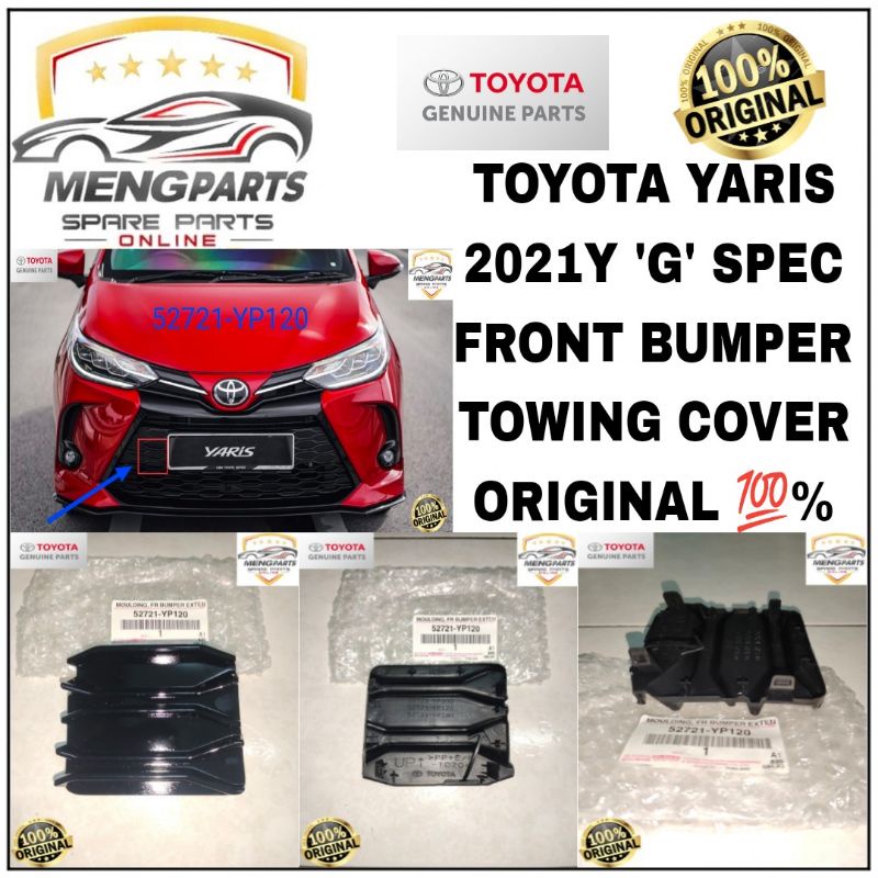 💯% TOYOTA VIOS 2021Y , YARIS 2021Y G SPEC FRONT BUMPER TOWING COVER 52721-YP120