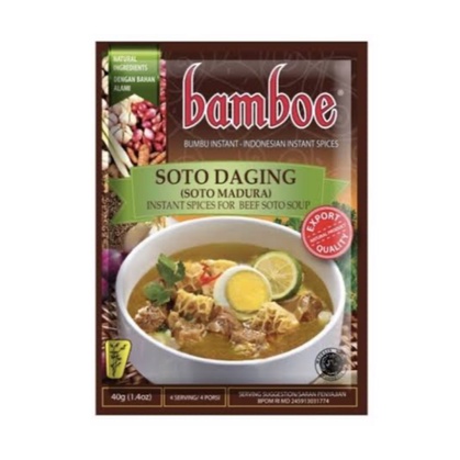 soto daging (soto madura)  Tumeric beed soup, 40g