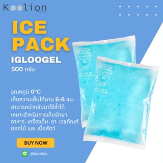 Ice Pack เจลเก็บความเย็น Ice Gel อุณหภูมิ 0 °C ขนาด 500 กรัม แช่นมแม่ แบบพกพา igloogel Ezy 500g.