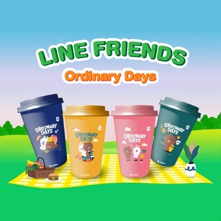 แก้ว LINE FRIENDS Ordinary Days - Café Amazon X LINEMAN