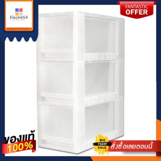 ตู้ลิ้นชักอเนกประสงค์ 3 ชั้น DKW รุ่น HH-465/3 ขนาด 19 x 36.5 x 52 ซม. สีขาวMultipurpose Drawer Cabinet 3 Tiers DKW Mode