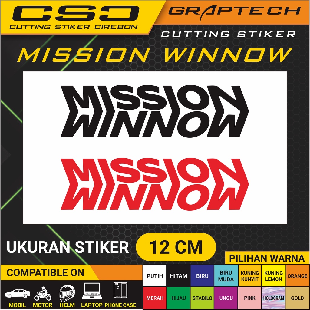 สติ๊กเกอร์ตัด MISSION WINNOW