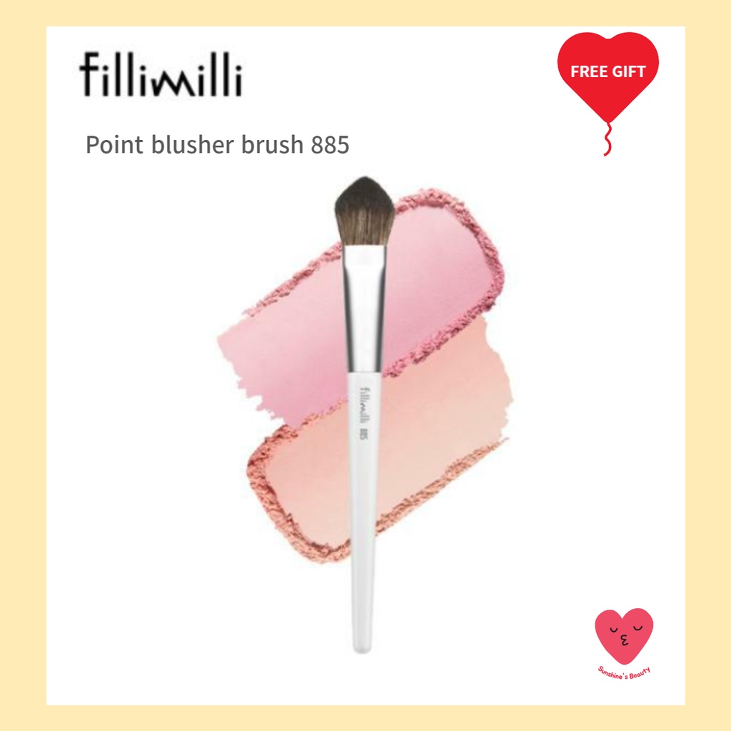 [fillimilli] แปรงปัดแก้ม & ไฮไลท์ รุ่น 885 | ขนสังเคราะห์ ปลายเฉียบแต่งง่าย