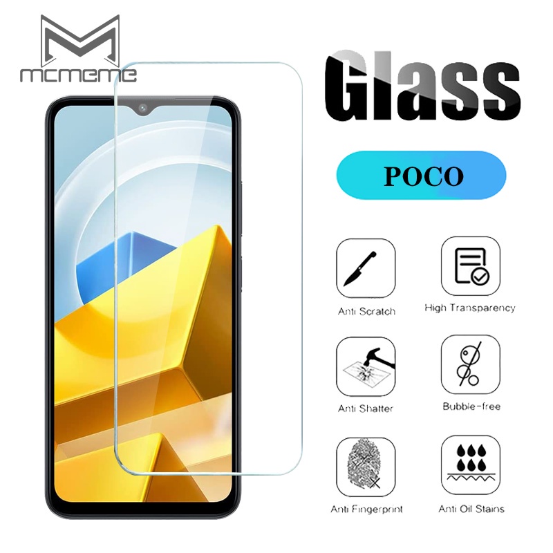 ฟิล์มกระจกแบบใส สำหรับ Xiaomi Mi POCO C75 C61 C65 F5 F6 X5 X6 F4 X4 GT C40 PocoPhone F1 M6 Pro