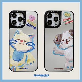 Casetify เคสโทรศัพท์มือถือแบบกระจก กันกระแทก ลายกราฟฟิตี้แมว สุนัข สําหรับ Samsung S22 Ultra S21 Plus S20 FE Note20 Ultra A04 A12 A13 A22 A23 A32 A33 A34 A52 A53 A54 A73