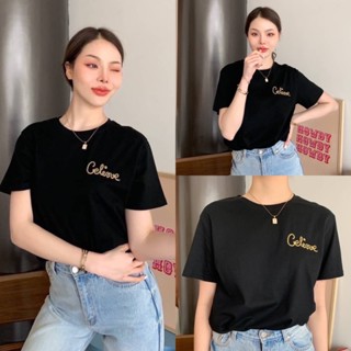 CELINEE T-SHIRT | เสื้อยืดแขนสั้นปักลายเซลีน