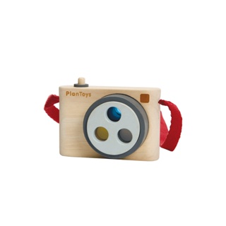 PlanToys 5450 COLORED SNAP CAMERA ของเล่นไม้กล้องถ่ายรูปเลนส์หลากสีของเล่นเด็ก 3 ขวบ