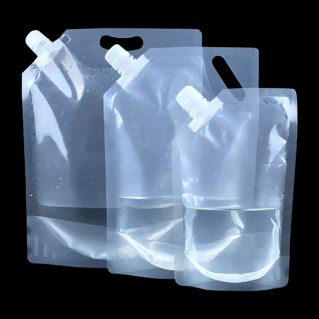 ถุงฝาเกลียวจุกข้างแบบใส 500 ml. 22 x 14 x 4 Cm. 20 ใบ (09-7109)