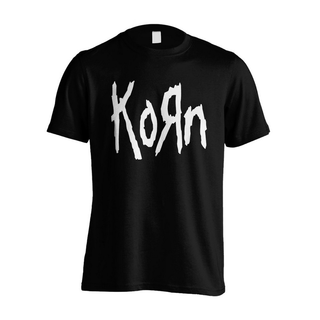เสื้อยืดพิมพ์ลายแฟชั่น เสื้อยืด ผ้าฝ้าย 100% พิมพ์ลายวงร็อคเฮวี่เมทัล Korn band
