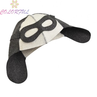 【COLORFUL】Sauna Hat Anti Heat Felt Sauna Hat For Bath Head Protection Outdoor Living