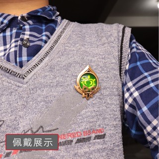 Genshin Impact Sumeru Pins เข็มกลัดวิสัยทัศน์ Lnazuma Tighnari Collei Dori Nilou 7 Element Weapons Eye Of Original God Badge