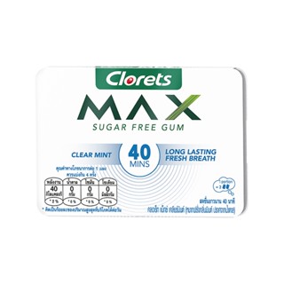 คลอเร็ท 11.2กCLORETS ซูการ์ฟรี คูลมินต์แบบแผงCOOLMINT SUGAR FREEGUM11.2G